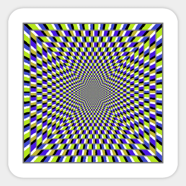 Optical #Art: Moving #Pattern #Illusion - #OpArt Sticker by rastyrcom